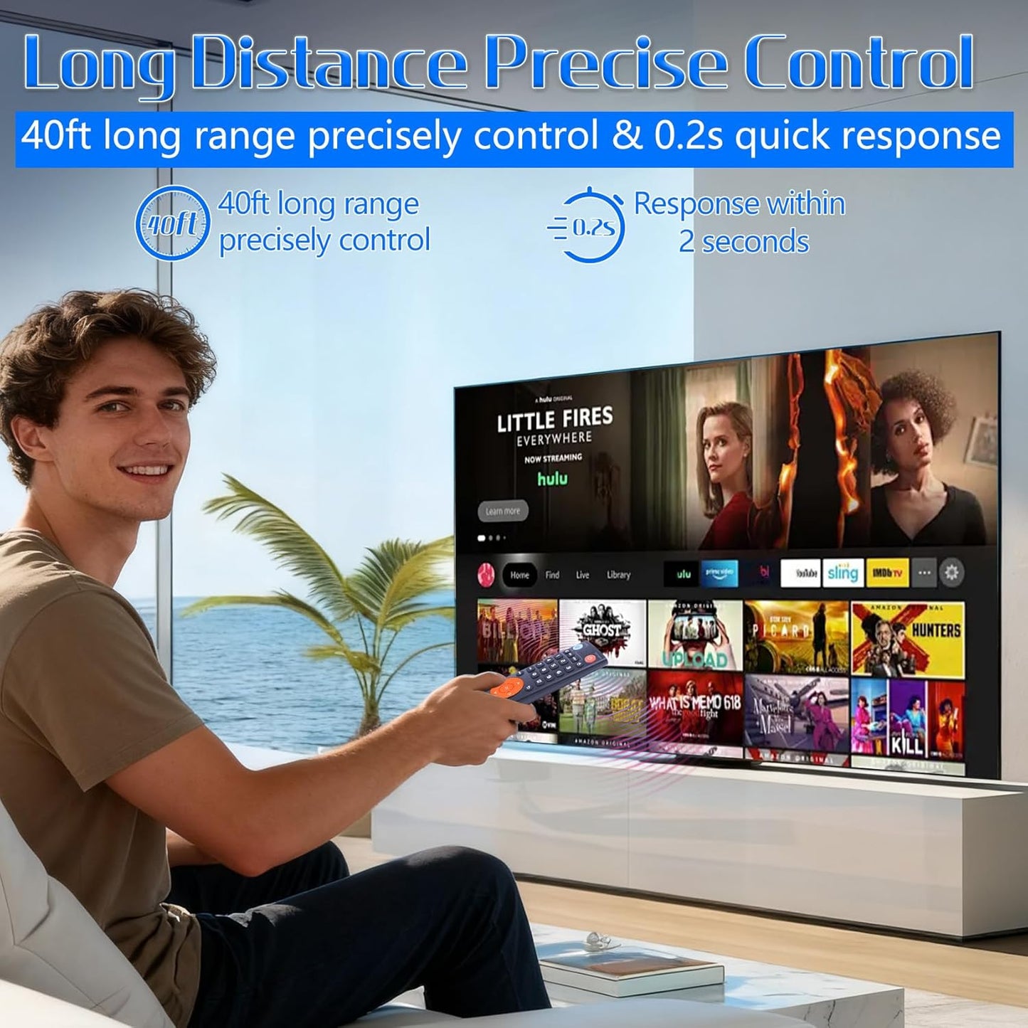 New V3 Plus Voice Remote Control, Replacement Compatible with vSeeBox V3 Plus V3 Pro Smart Bluetooth Voice Remote Control