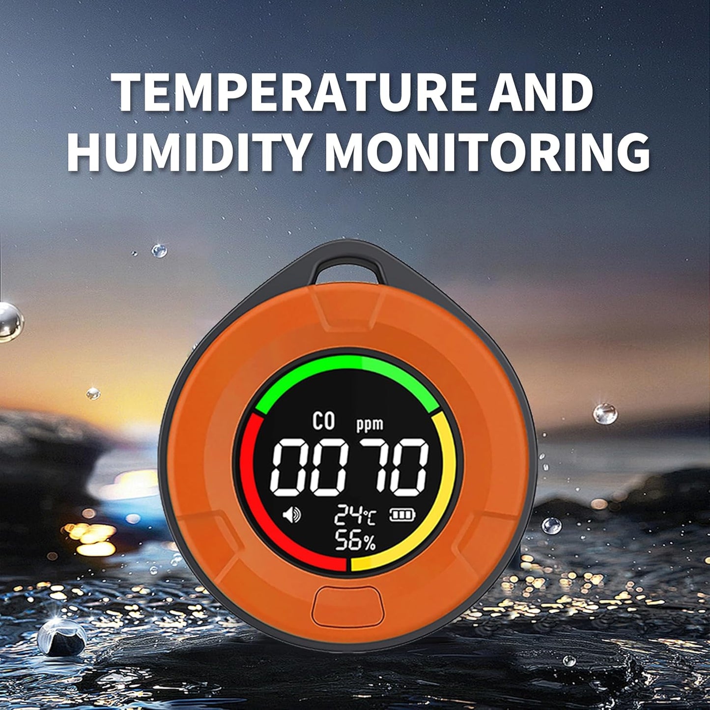 Protmex 4 in 1 Portable Carbon Monoxide Detector, Professional Rechargeable CO CO2 Detector Meter Air Quality Monitor with Magnetic Suction, RV Carbon Dioxide Detector Alarm Temp/Humidity Sensor