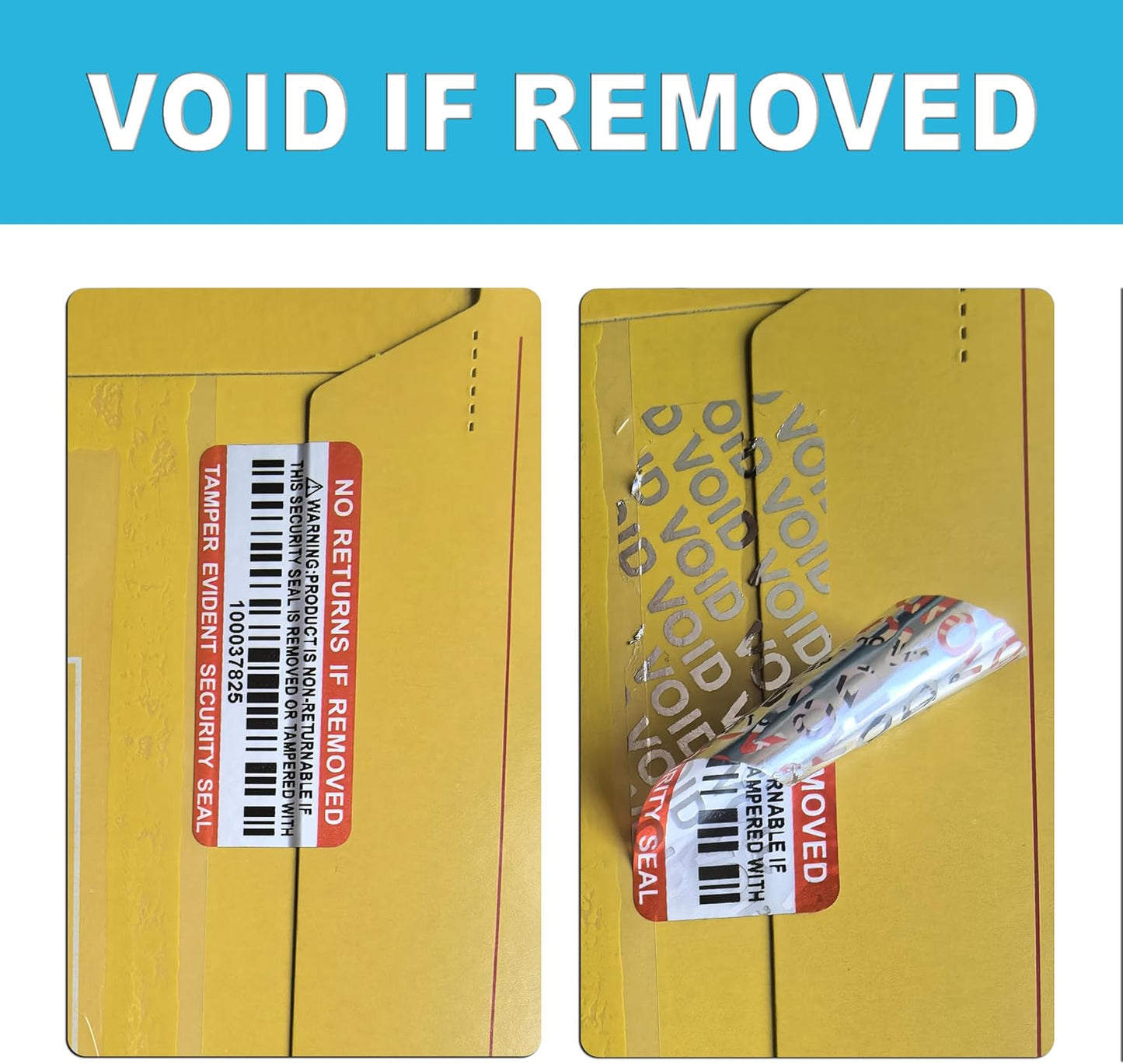 Tamper Evident Proof Barcode Stickers with Individual Serial Number Security Warranty Void Sticker,Sealing Label for Package(280pcs 2x0.8in Red Matte Silver)