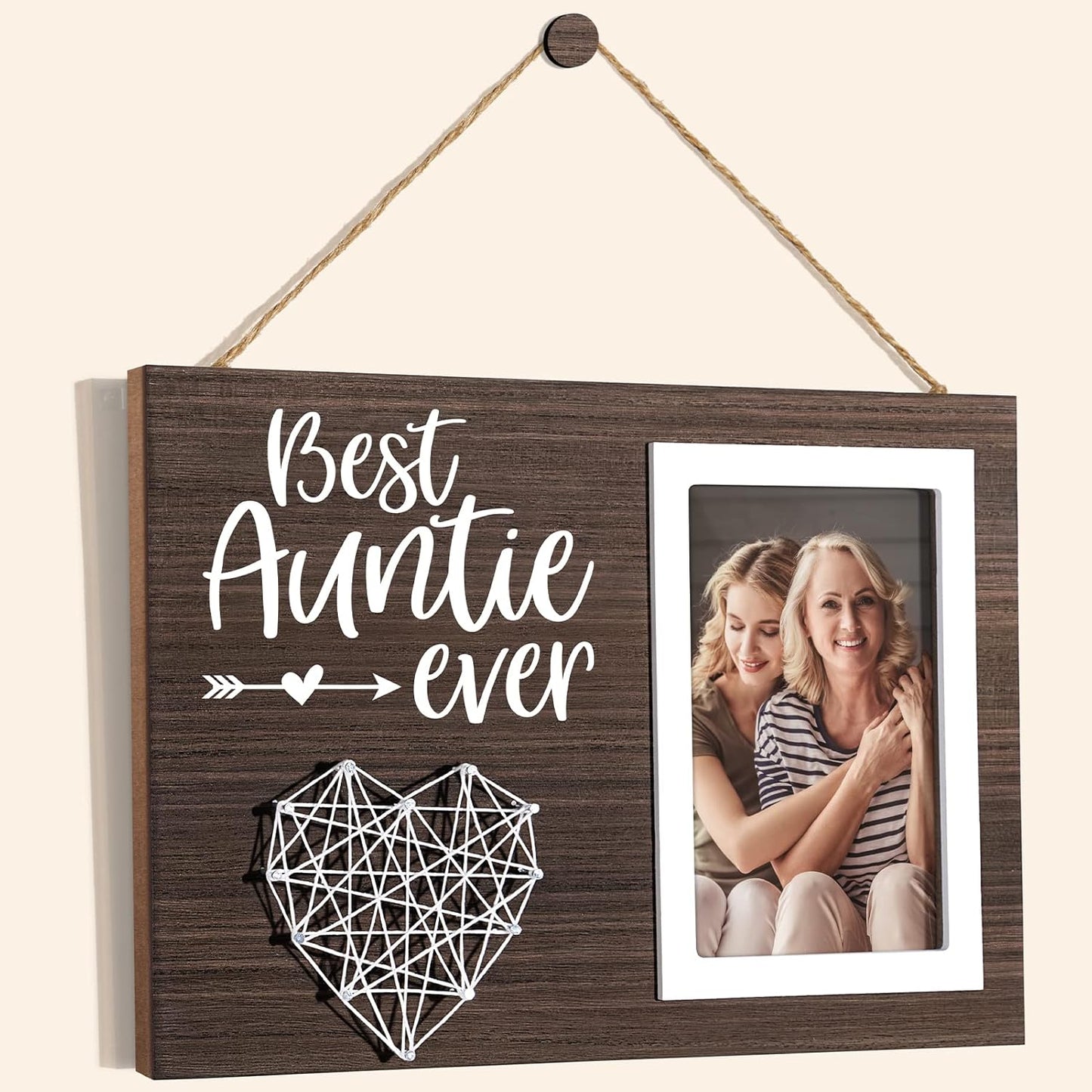 MAYICIVO Aunt Gifts from Niece Nephew, Christmas Gifts for Aunt Picture Frame, Best Auntie Ever Gift Aunts Birthday Auntie Mother's Day Gift for Aunts Women Best Aunts Photo Frame - 4x6 Photo