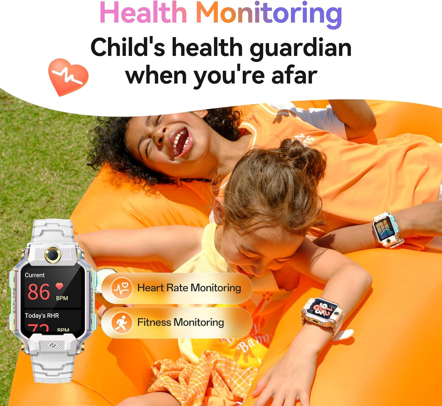 imoo X10 Kids Smartwatch, Smartwatch with Long-Lasting HD Video & Phone Call, Kids GPS Watch with Real-time Locating，14 Days History, Multisport Mode，IPX8 Water-Resistant，Only Works on Verizon（Pink）