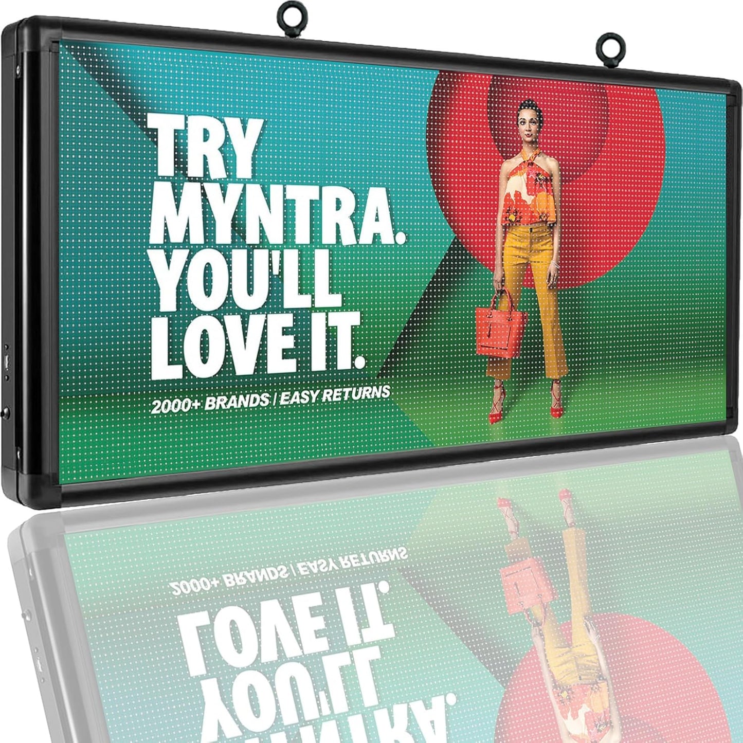 MNY Outdoor Scrolling Led Sign WIFI Programmable P6 40’’x18’’,High Brightness LED Digital Display Sign Custom Banner for Businesses Advertising,Support Scrolling Texts, Images and Video