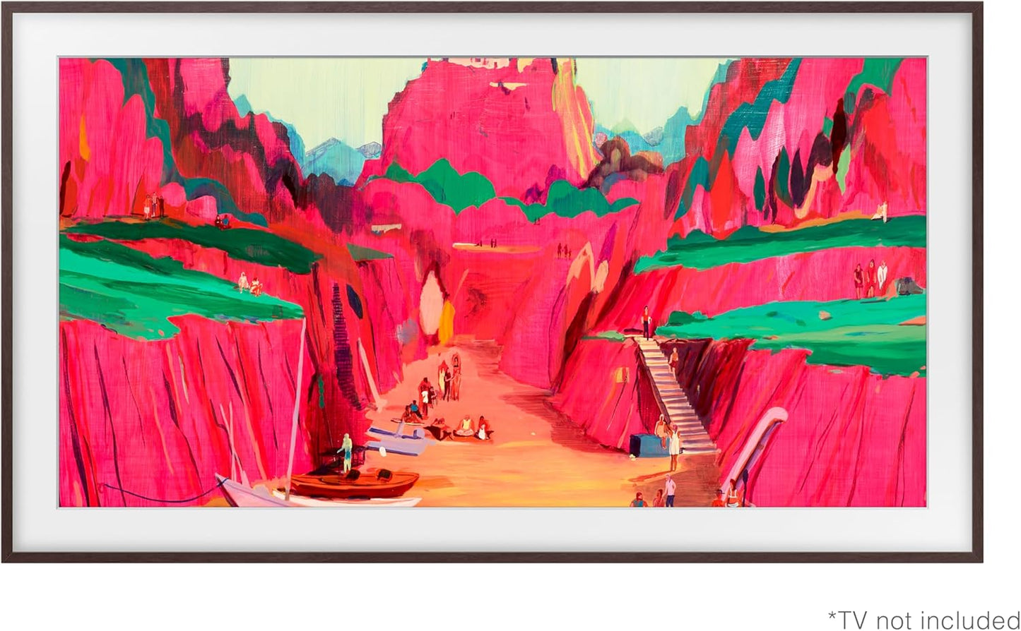 Samsung 85” The Frame Customizable Bezel (2025 Model), Magnetic, Quick and Easy Installation, VG-SCFF85BWBZA, Modern Brown