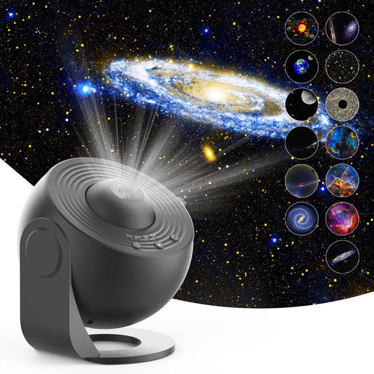 Star Projector,Rusoso Planetarium Galaxy Projector,Popular Science Projector lamp 4K HD 13PCS Film Discs Nebula Ceiling Starry Skylight Light,for Kids Adults Ceiling Bedroom Living Room,Party