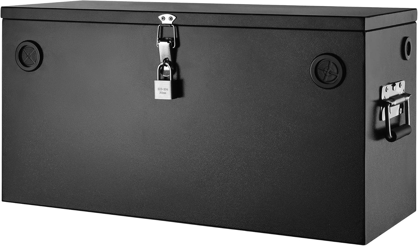 Steel Battery Box for Car, RV, Marine & Trolling Motor – Dual Battery Relocation Kit with Lock and Sealing Gaskets