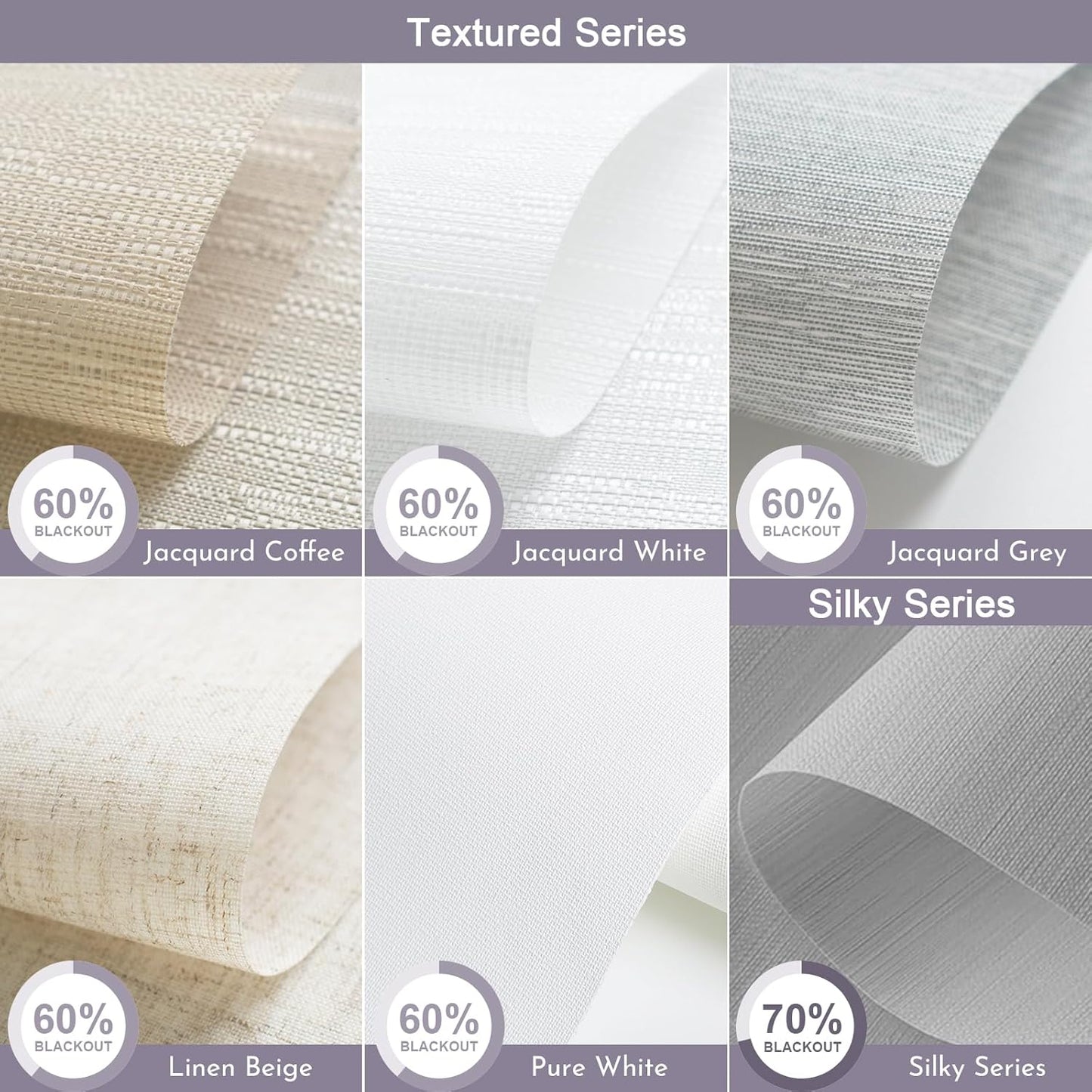 Graywind Motorized Light Filtering Shades for Windows Doors (Fabric Samples)