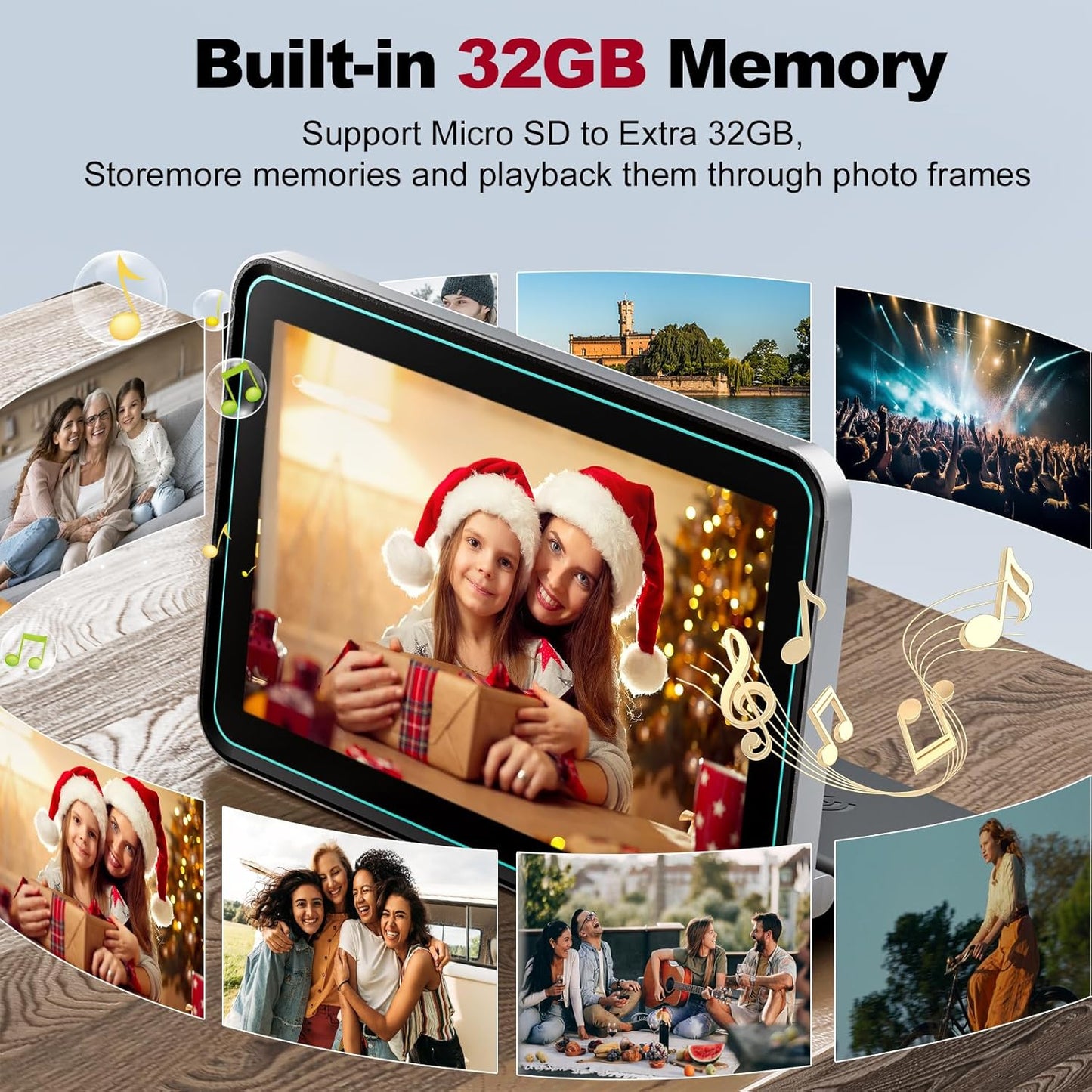NBD WiFi Digital Picture Frame,10.1" IPS HD Touch Screen Digital Photo Frame, Share Photos/Videos Instantly via Free App，Built in 32GB Memory，Gifts for Birthday, Wedding, Mom
