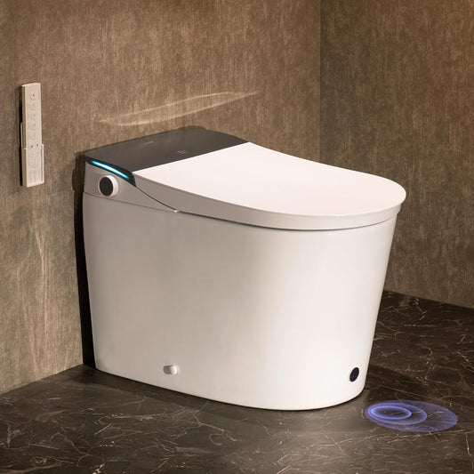 CANEST Smart Toilet with Bidet Built in, Bidet Toilet with Tank, Foam Dispenser, 1000g MaP Flushing, Full-Area Seat Sensor, Ultra-Micro Bubble Wash, Auto Temperature Control, Foot Sensor(FC-002PRO)