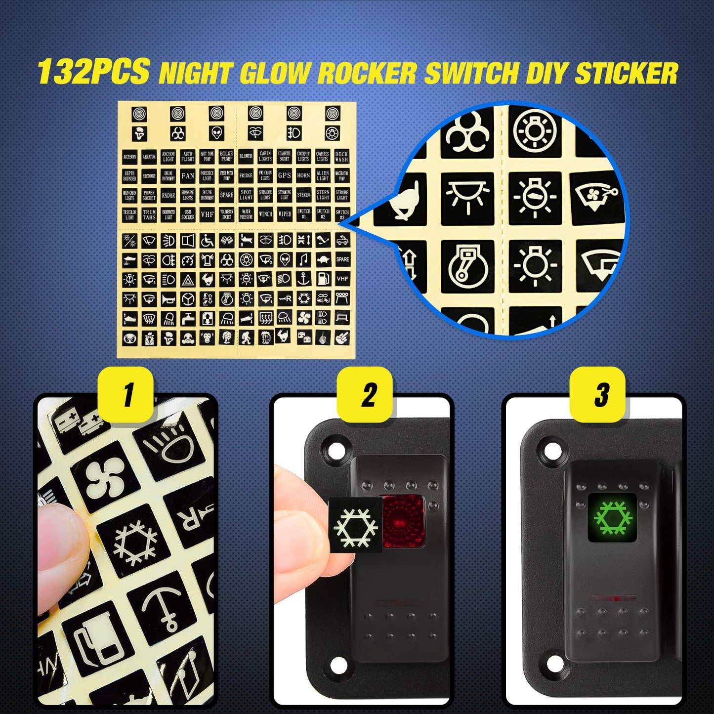 Nilight 8 Gang Rocker Switch Panel 5Pin On Off Toggle Aluminum Holder 12V 24V Dash Pre-Wired Red Backlit Switches for Automotive Cars Marine Boats RVs Truck
