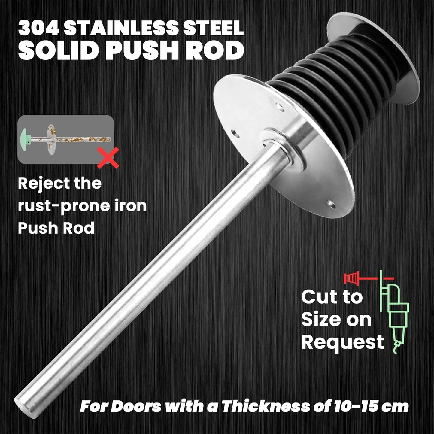 Walk in Cooler Door Handle, Walk in Cooler Door Closer Complete Latch Kit, Freezer Doors Handle, Coolers Radial Latch, Offset -1/8 in to 1/4 in(Flush) and 5.9" Solid Metal Interior Release Handle