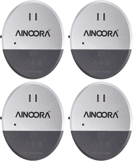 Window Alarm Sensors 4 Pack, Glass Break Sensor 130DB Loud Window Vibration Alarms, Burglar Intruder Entry Detector for Indoor Home Office Apartment & RV Security