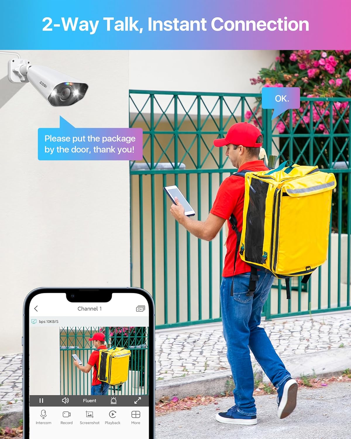ZOSI 32CH 4K PoE Security Camera System,12pcs 8MP Outdoor Indoor PoE Cameras,Face Person Vehicle Detection,2-Way Audio,Color Night Vision,16Port 32 Channel 8MP/4K NVR with 4TB HDD for 24/7 Recording