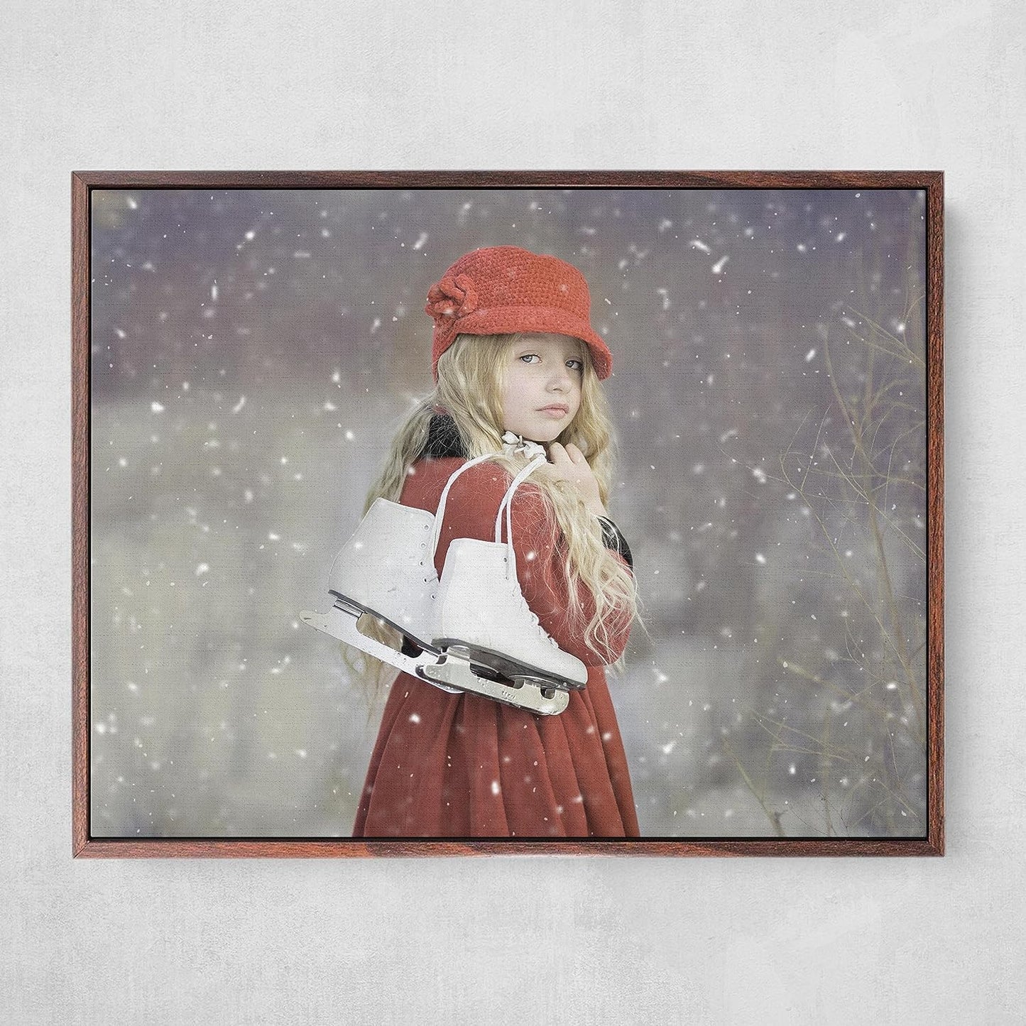 P&L ART. Personalized Custom Canvas Prints: Photo On Canvas Transform Your Photos into Stunning Framed Wall Art Digitally Printed Photo To Canvas Ideal for Home Decor Gifts Keepsakes Walnut 24X36