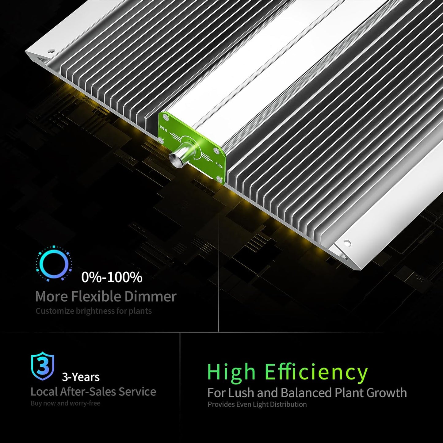 BESTVA BP2000 Dimmable LED Light, Full Spectrum Plant Lamp for Indoor Seed Starting, Seedlings, Vegetables & Household Plants