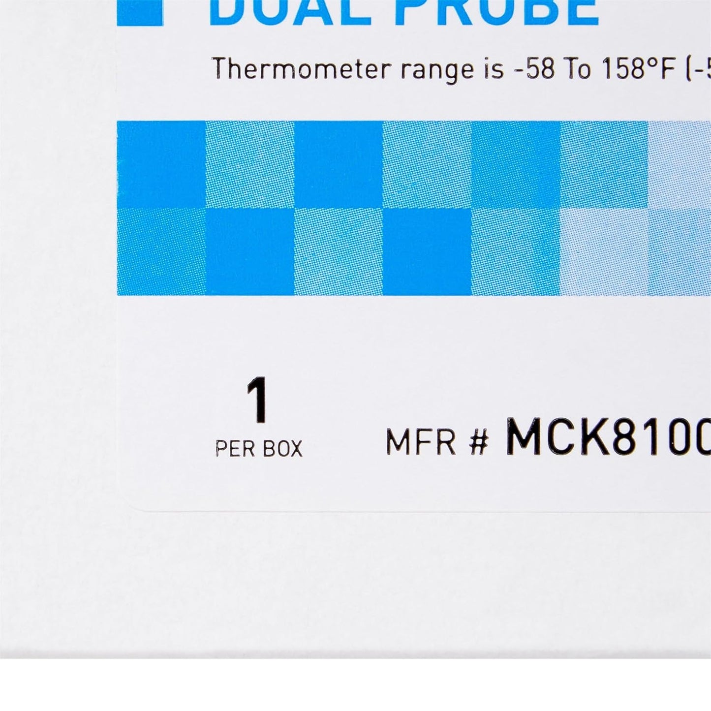 McKesson Refrigerator and Freezer Thermometer with Alarm, Dual-Probe - Waterproof Digital Display Max/Min Temperatures, 1 Count