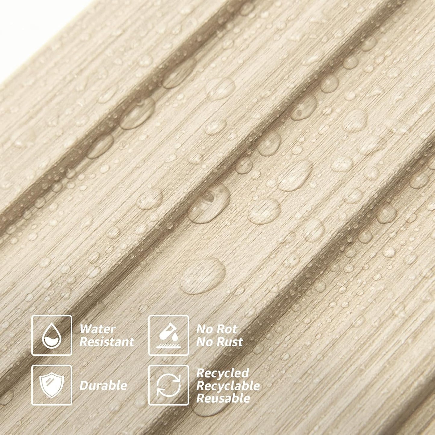 Art3d Slat Wall Panels, WPC Soundproof 3D Wall Paneling for Interior Wall Decor, TV Background, 8-Pack 96 x 6 in. Oak