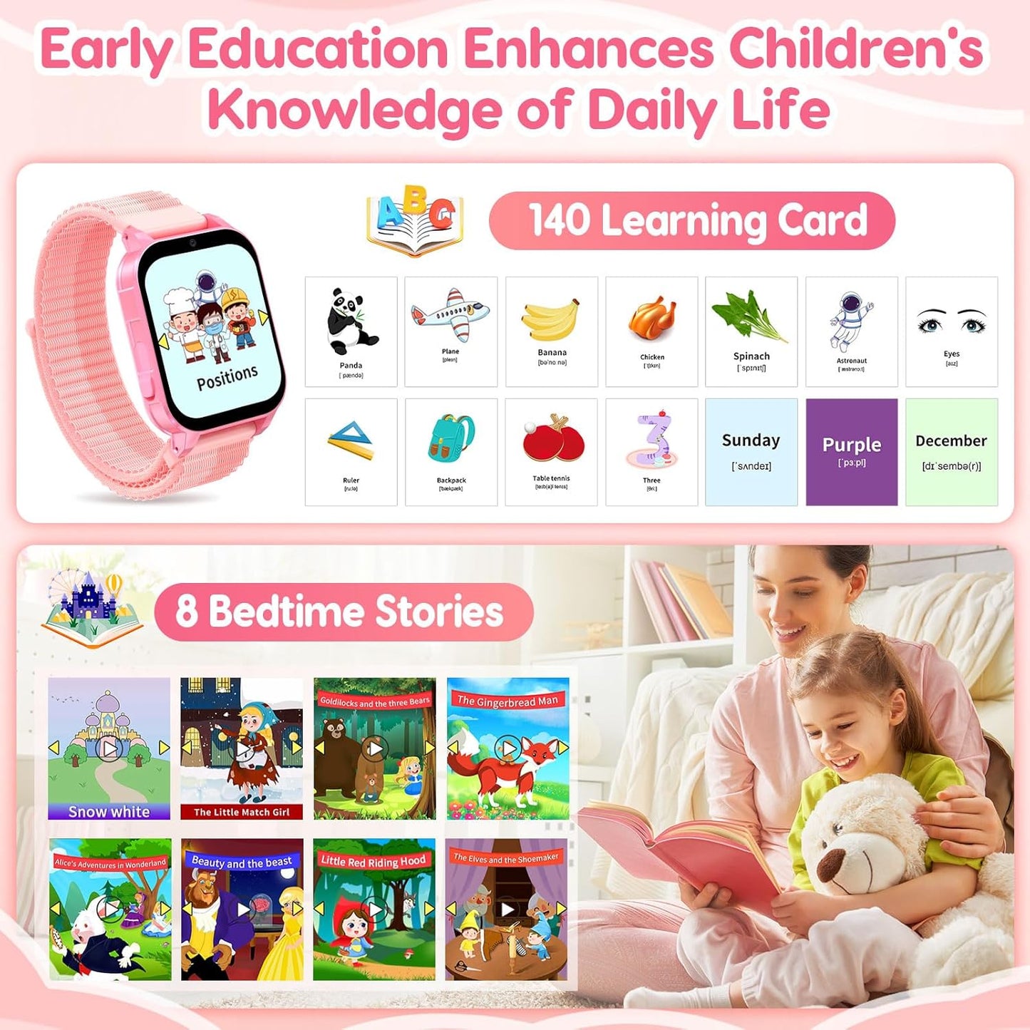cjc Smart Watch for Girls Ages 4-8
