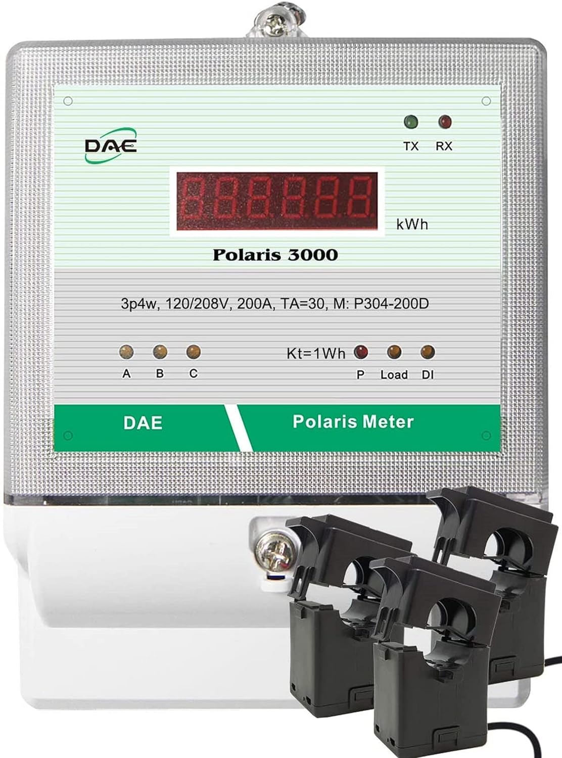 DAE P304-200 KIT Multi-Function Smart Submeter 3 Phase, 200A, 120/208v, 3 Split CTs, RS485, Demand