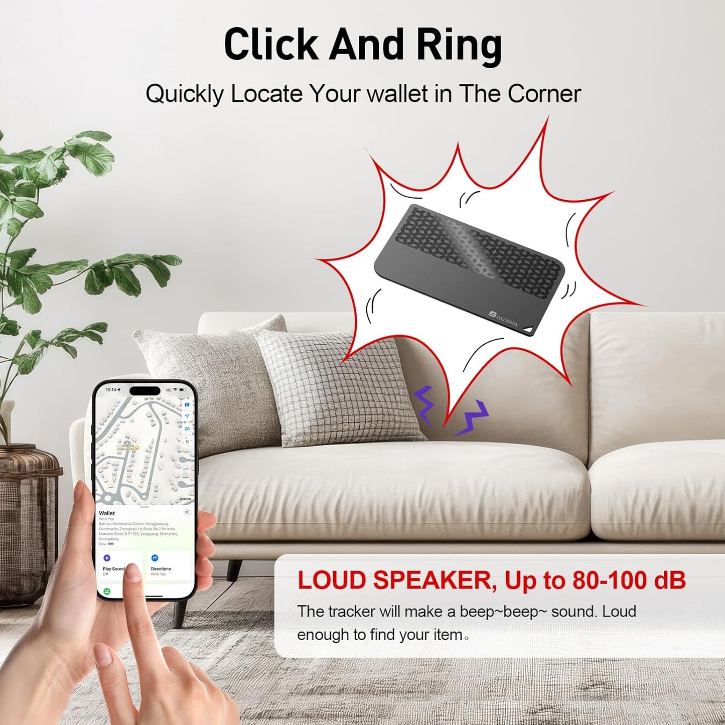 2025 [Apple MFi Certified] (iOS Only) Bluetooth Tracker Smart Card for Apple Find My iPhone Wallet GPS Tracker, 5-10 Years Staying Power, Keys Finder and Item Locator for Keys, Bags, Passport