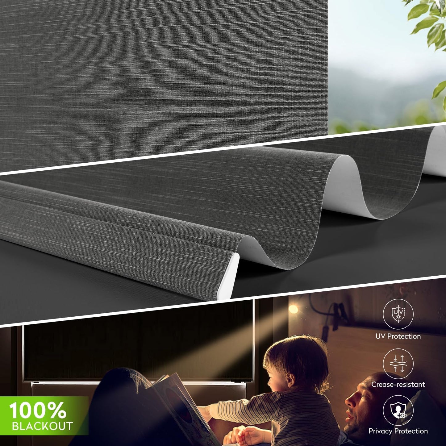 ZSTARR Motorized Blackout Roller Blinds with Remote Control,Rechargeable Smart Window Shades Compatible with Alexa Google via Hub,Fabric Wrapped Valance, Custom Size (Cement Gray)