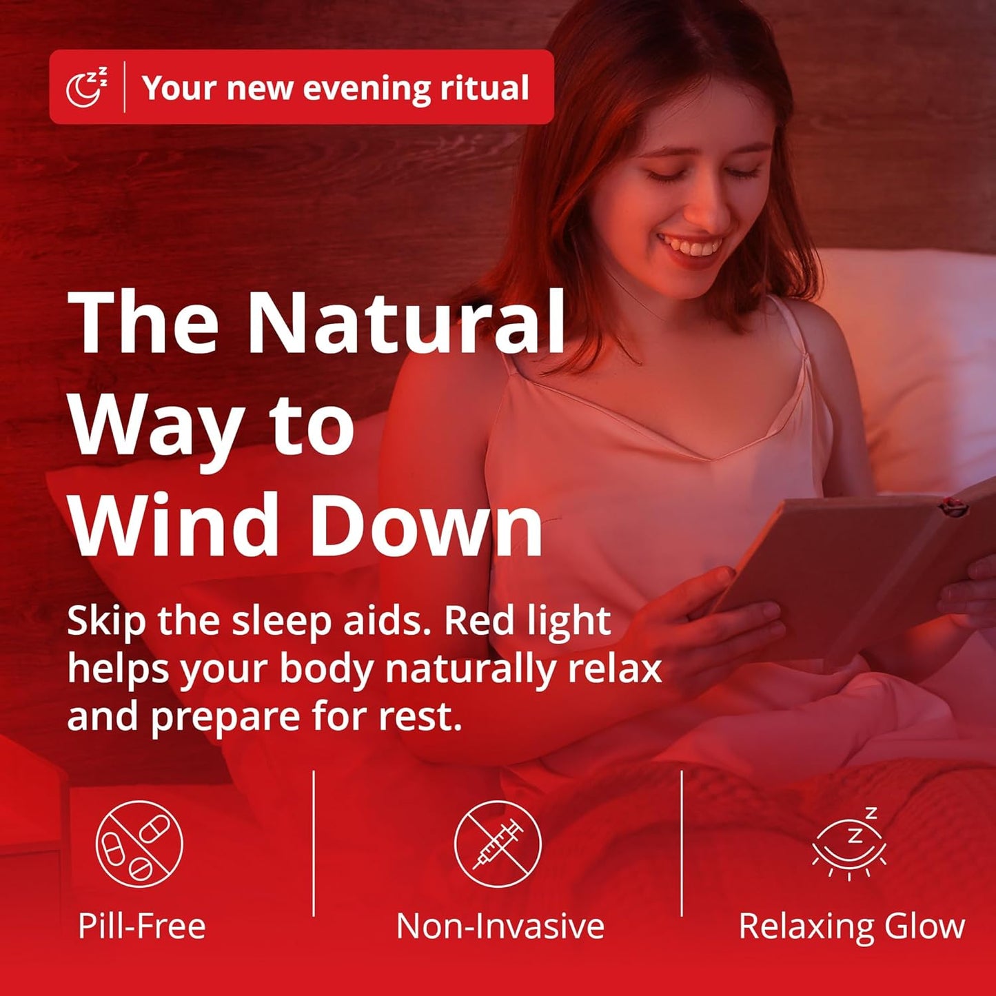 Revive - 670nm Red Lamp by Gamma - Sleep Light - Melatonin Promoting Natural Sleep Aid, Bedroom & Nursery Nightlight