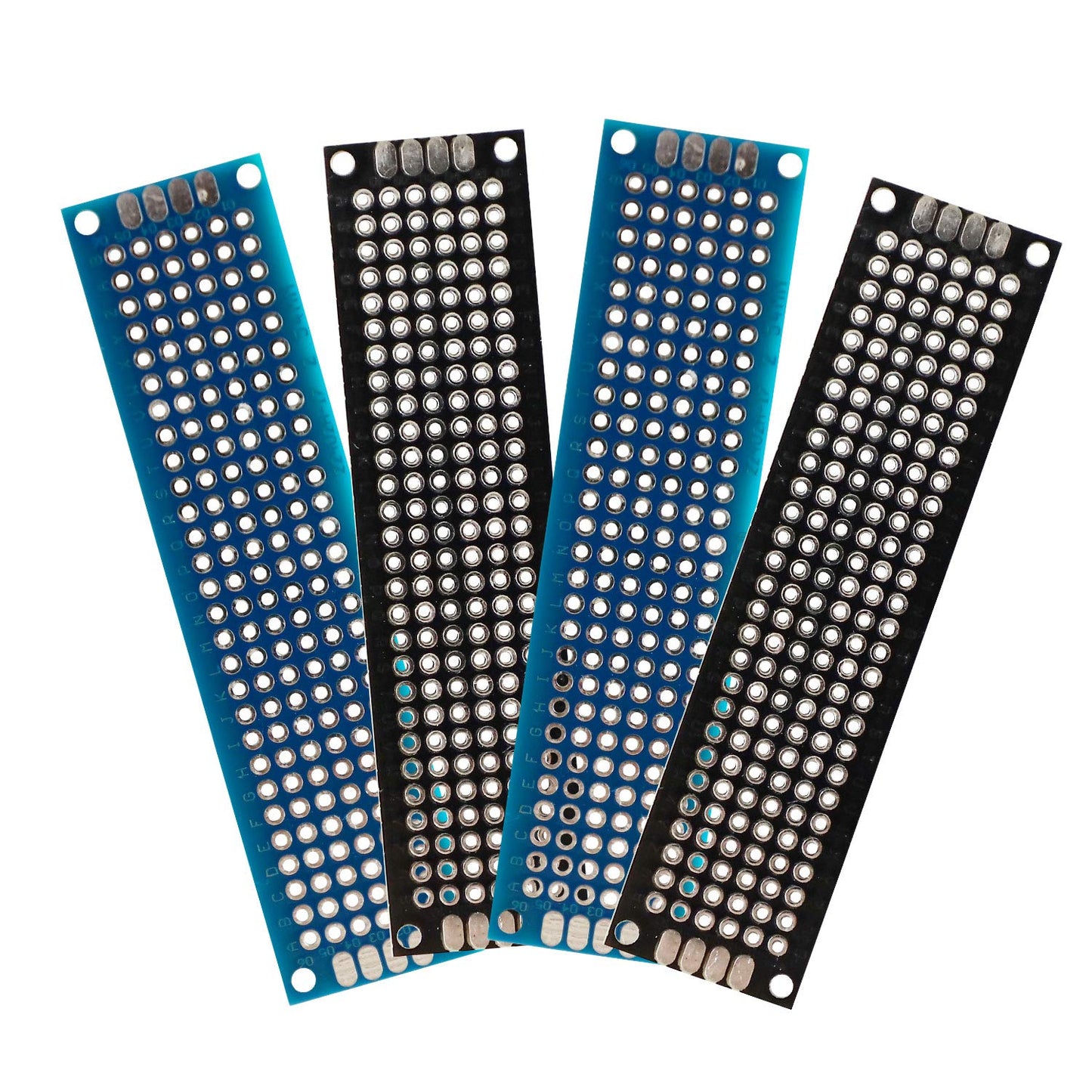 32 Pcs(2x8cm) Double Sided PCB Board Prototype Kit Soldering 2 Colour Universal Printed Circuit Board for DIY Soldering and Electronic Project