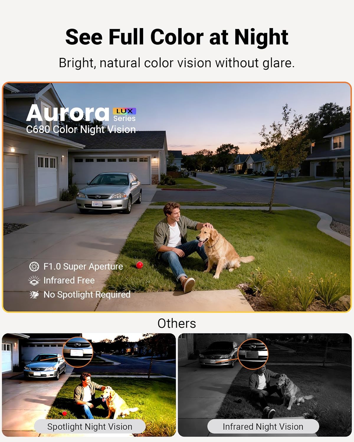 Anlapus A60 3MP 2K Window Security Camera, 2 x Plug-in WiFi Indoor Camera for Home Security, 5G/2.4G WiFi, Color Night Vision, Motion Detection, 24/7 Recording, Easy Install, US-Only Cloud Storage