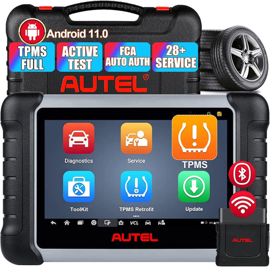 Autel Scanner MaxiCOM MK808Z-TS: Android 11 Based Bi-Directional TPMS Tool, Updated of MK808TS/MK808BT/TS608Pro with Active Test, 28+ Service, Bluetooth All Systems Diagnoses, Advanced TPMS Features