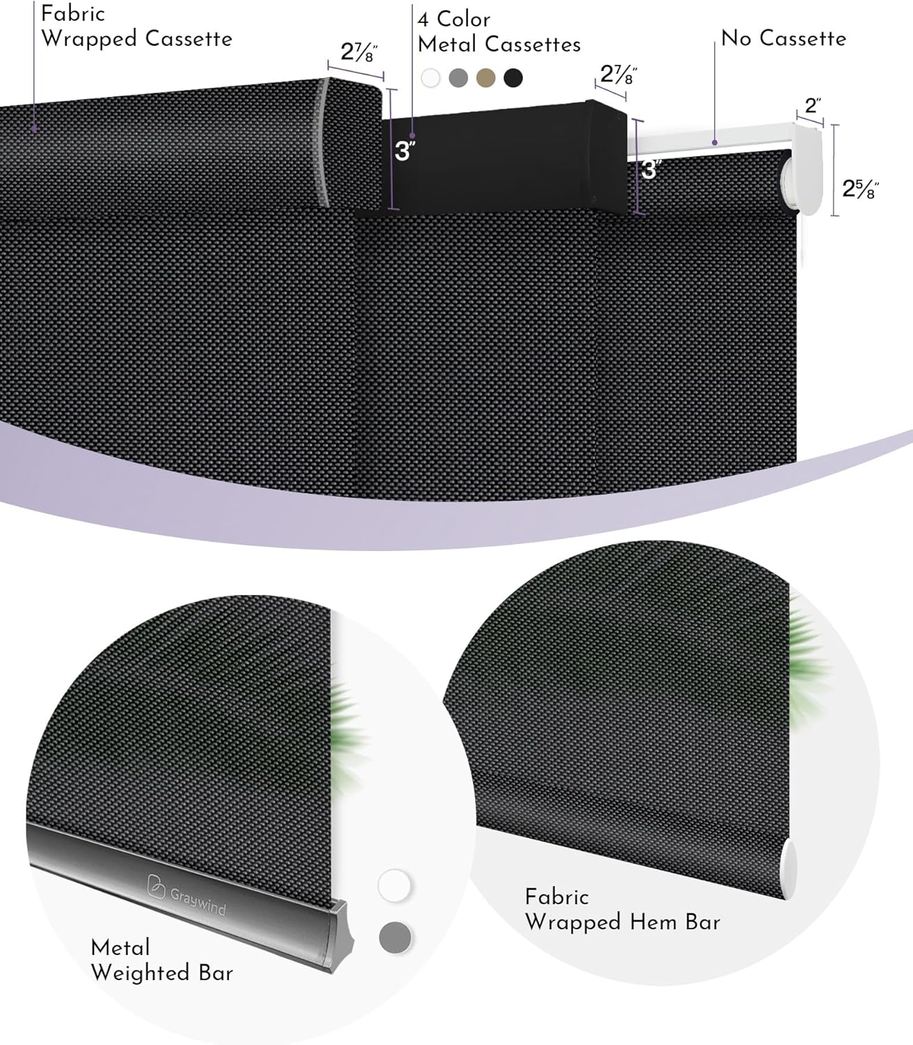 Graywind Motorized Solar Shades Light Filtering Mesh Shade Compatible with Alexa Google Remote Control Window Blinds with Valance for Smart Home Office Business, Custom Size (3% Openness Black Pearl)