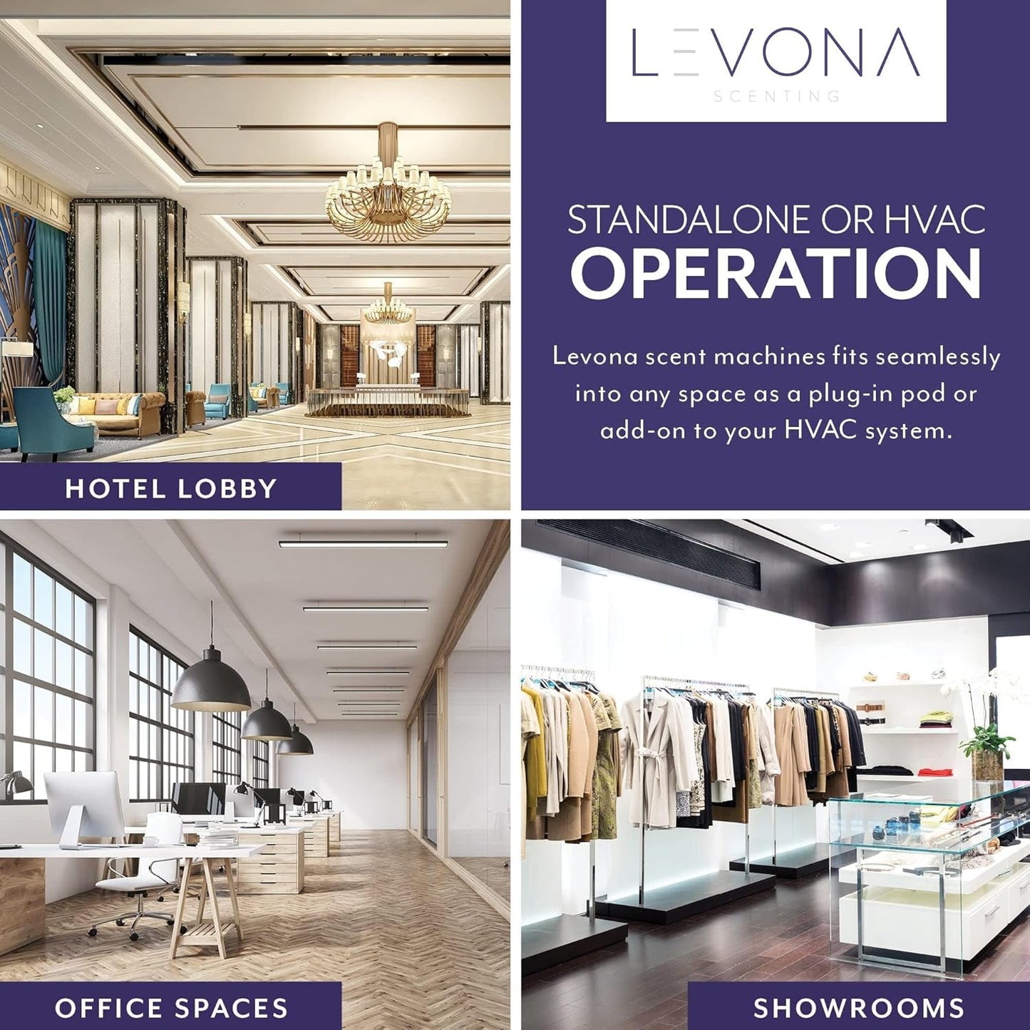 Levona Scent Arosa 1500 HVAC Diffuser – Whole House Aroma Diffuser & Fragrance Air Freshener Machine for Home, Office & Hotel – Smart App Controlled – Covers up to 4000 SQFT (Scent Not Included)