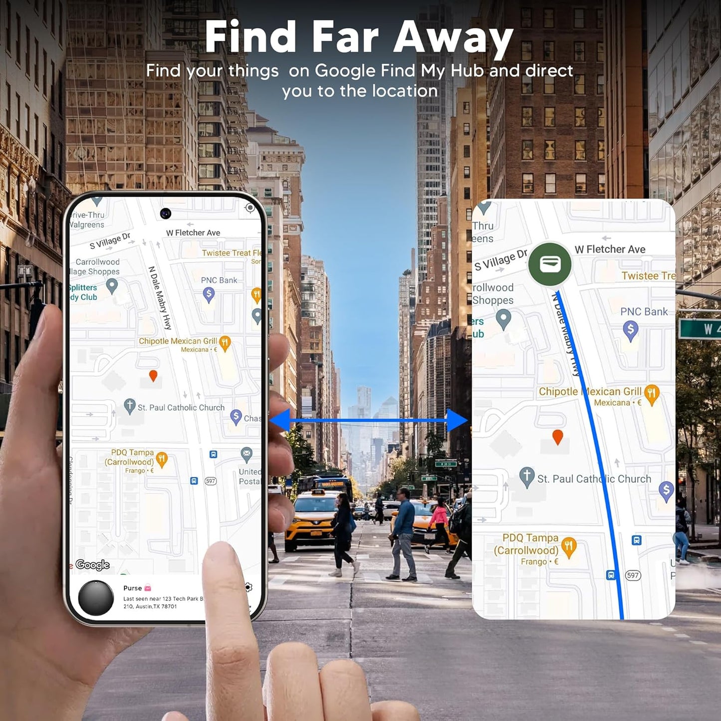 Tracker Tag for Android Smart Tag（Not for iOS） Tracker Tags-4 Pack Android Work with Google Find Hub App Key Finder Bluetooth Tracker Item Locator for Purse, Keys, Luggage, Backpack, Pets，etc.