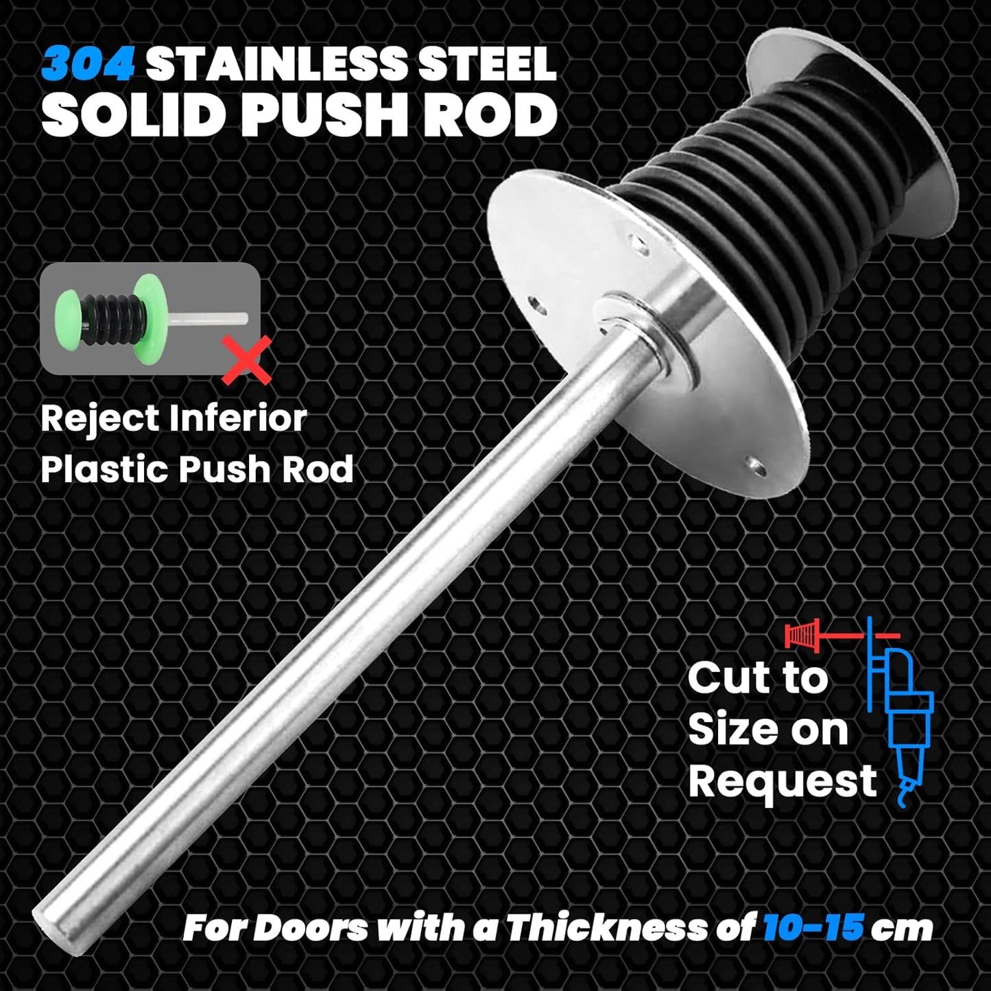 Walk in Cooler Door Closer Complete Latch Kit, Walk in Cooler Door Handle Radial Latch, Offset -1/5 In-3/5 in(Offset) and 5.9" Solid Metal Interior Release Handle (Foggy White)
