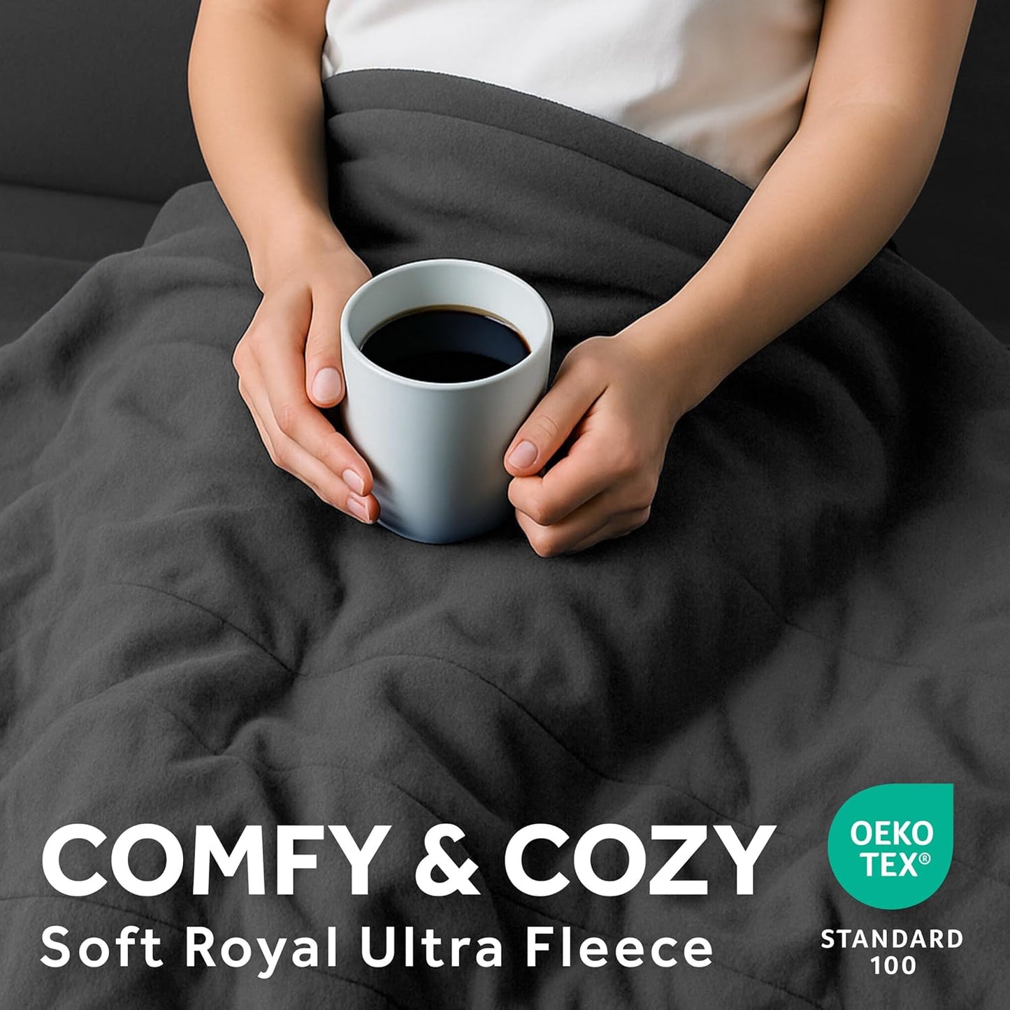 Sunbeam Royal Ultra Fleece Heated Electric Blanket King Size, 90" x 100", 12 Heat Settings, 12-Hour Selectable Auto Shut-Off, Fast Heating, Machine Washable, Warm and Cozy, Iron