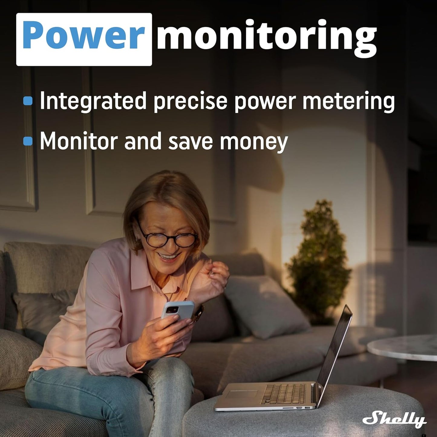Shelly Wave 1PM Mini US LR, Z-Wave Long Range Smart Switch Relay with Power Metering, 1-Channel 8 A, Compatible with Alexa, Google Home, SmartThings & Home Assistant, Bulletproof Security