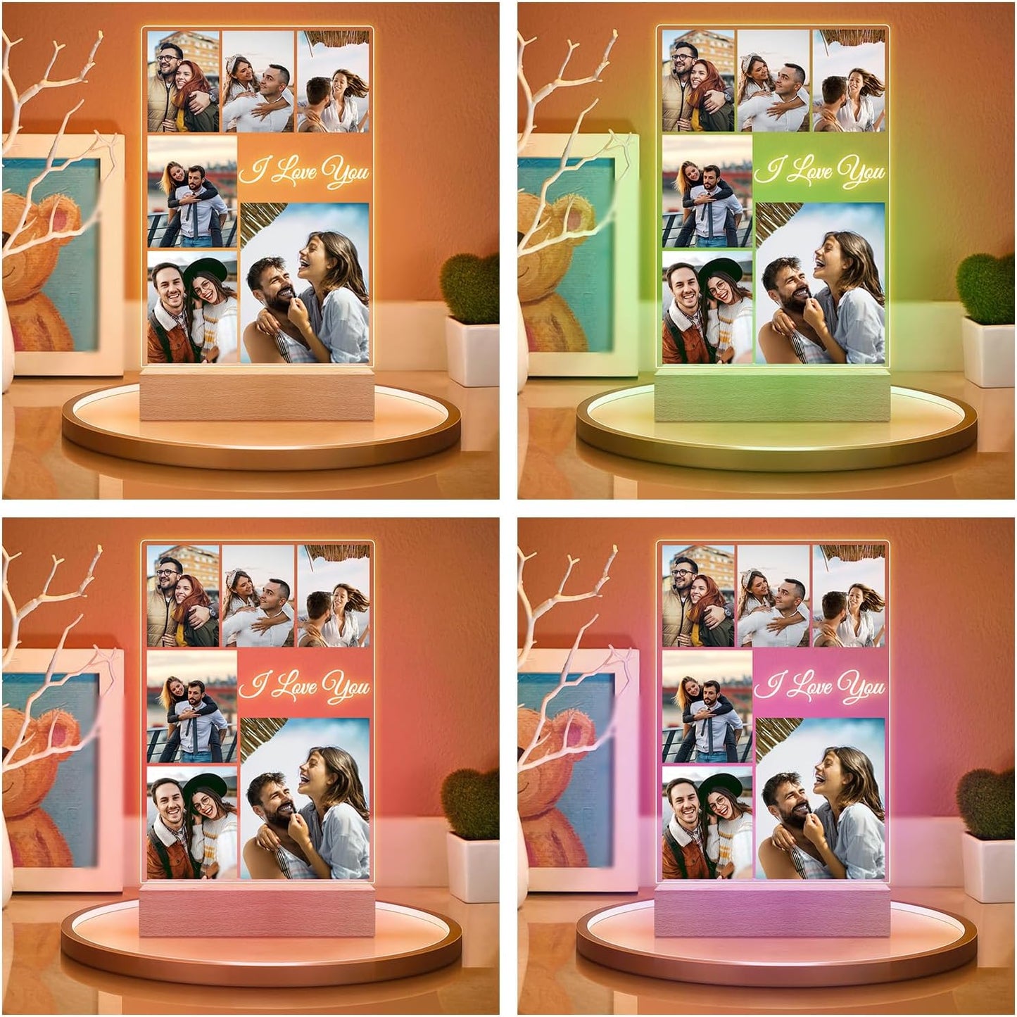 Custom Picture Frame, Personalized Photo Frame, Customized Picture Frames, Personalized Valentines Day Gifts for Her Him Women Men Girlfriend Boyfriend Mom Dad Couple Baby Kid Family Pet