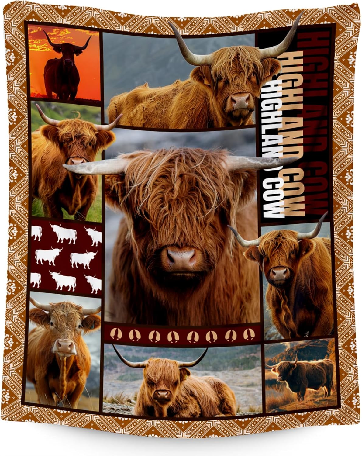 Blanket for Women Girls, Highland Cow Gifts for Adults - 60"x80" Kids Throw for Bed Living Room - Soft, Fuzzy & Cozy - Wildlife Home Decor Gift Ideal