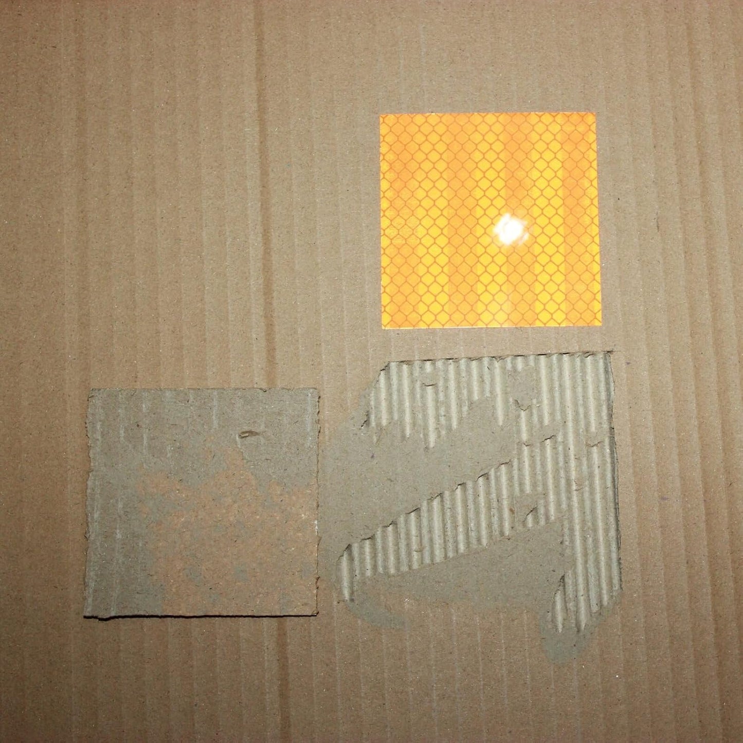 Non Fading Orange Reflective Stickers 2 inch X 2 inch, Outdoor Waterproof High Visibility Warning Safety Adhesive Reflector Tape (20 Pcs)