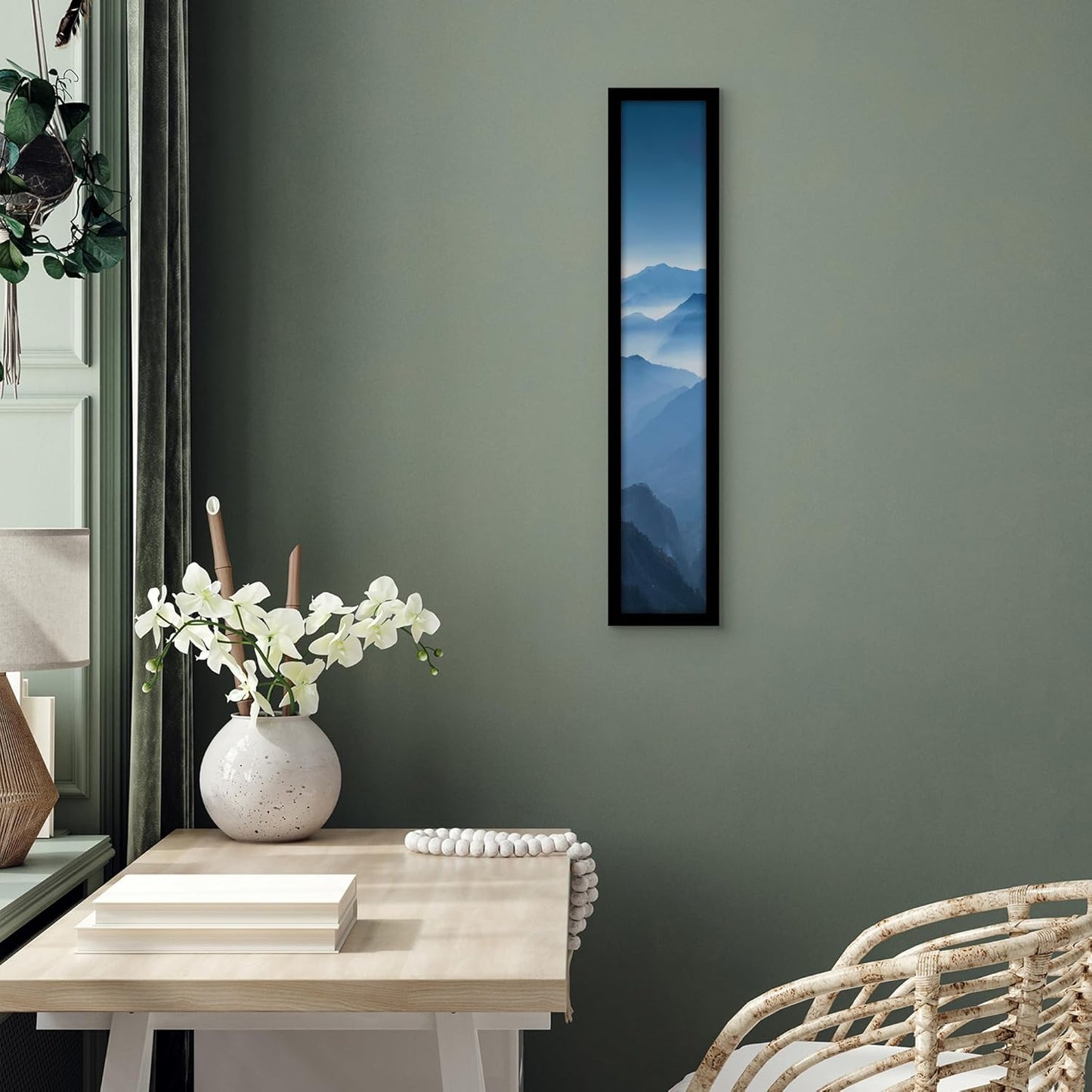 Americanflat 5x30 Picture Frame with Polished Plexiglass - Signature Collection - Gallery-Style Frames Made of Engineered Wood - Photo Frame for Wall Display - Black