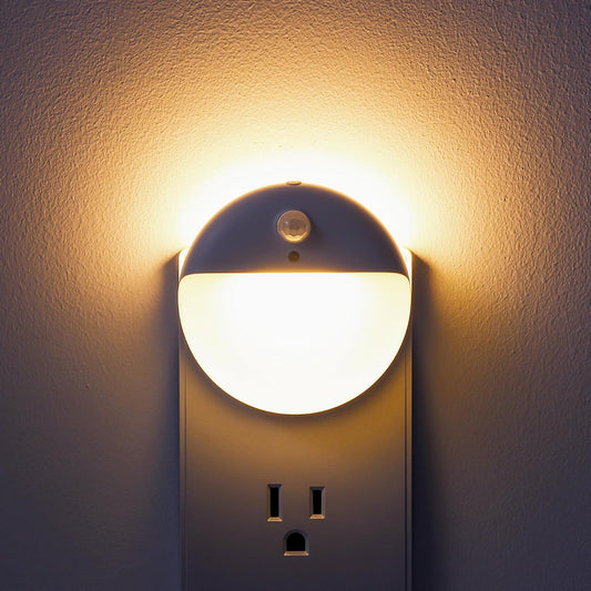 2 Pack Plug in Night Light with 3 Lighting Ways, Stepless Dimming, Light Sensor, Warm White Nightlight for Bathroom, Hallway, Stairs, Bedroom, Kitchen, Kids, Girls, Boys, Adults
