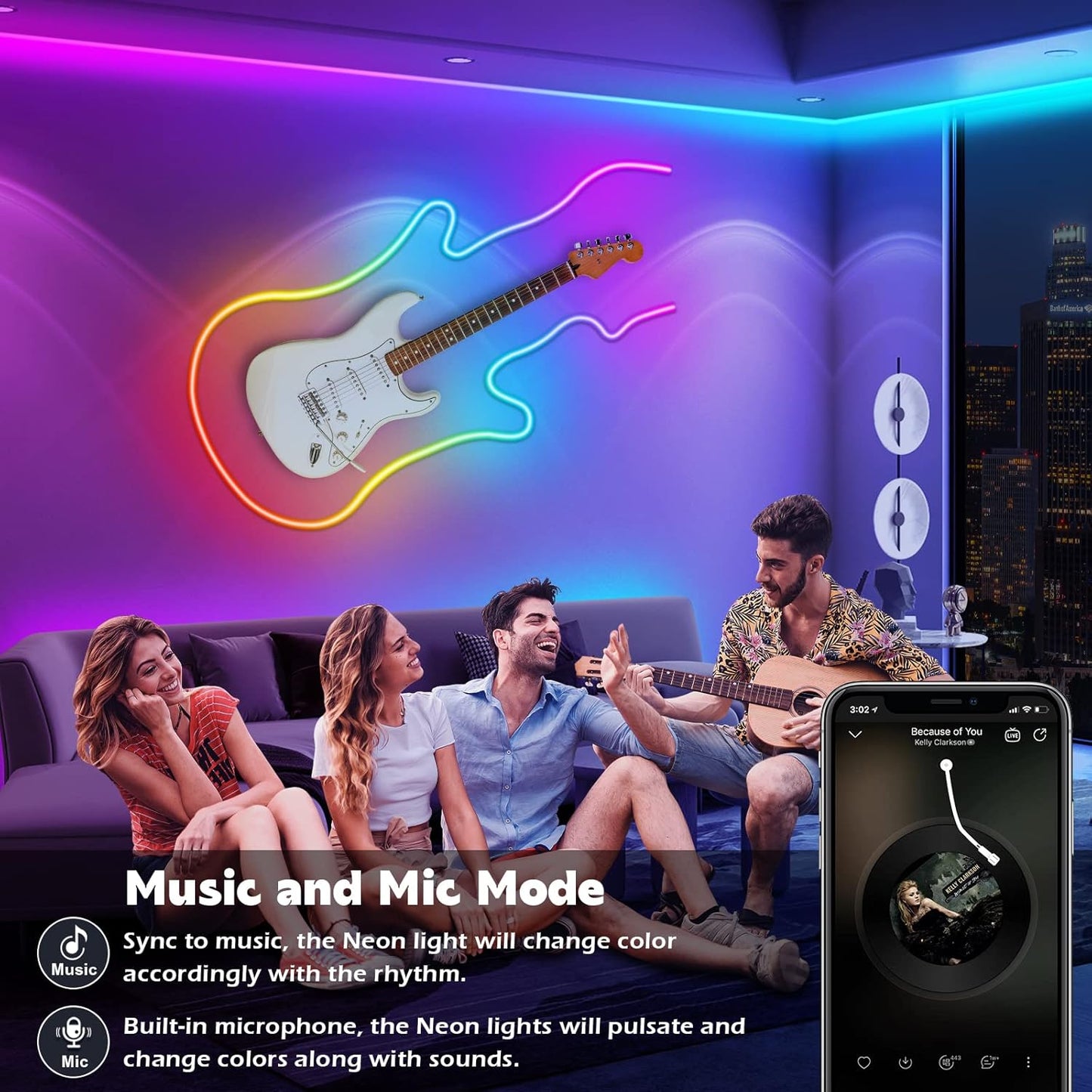AILBTON 32.8Ft Neon Rope Lights,Flexible Led Rope Lights Control with App/Remote,Multiple Modes Rope Lights,IP65 Outdoor RGB Led Neons Lights,Music Sync Gaming Led Neon Light Strip for Bedroom Decor