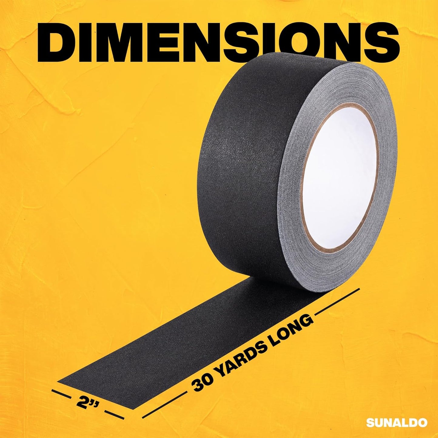 Gaffers Tape (6 Pack) Strong Hold, Easy to Rip, Residue-Free, Professional Grade Floor Tape for Electrical Cords, Matte Finish Non Reflective, Weather Resistant (Black, 2" x 30 Yards)