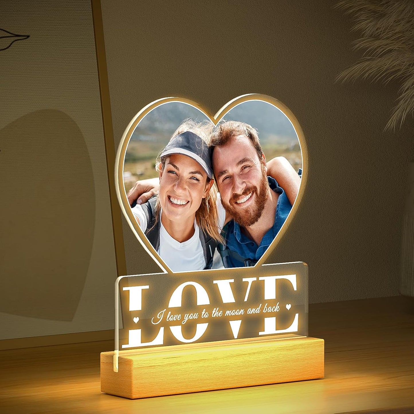 Custom Picture Frames, Personalized Photo Frame, Customized Picture Frame, Personalized Anniversary Valentines Day Gifts for Women Men Him Her Girlfriend Boyfriend Couple Wife