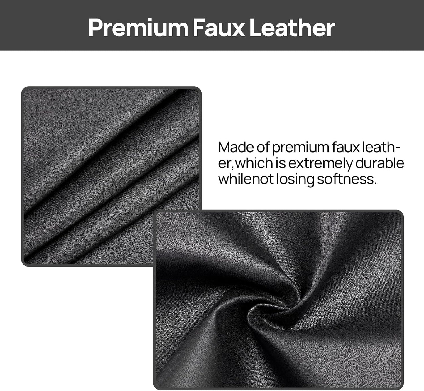 Teniux Remote Control Holder Faux Leather Armrest Organizer with 6 Pockets for recliner couch sofa, Armchair Caddy for Smart Phone, Book, Magazines, Ipad, Remotes (Black)