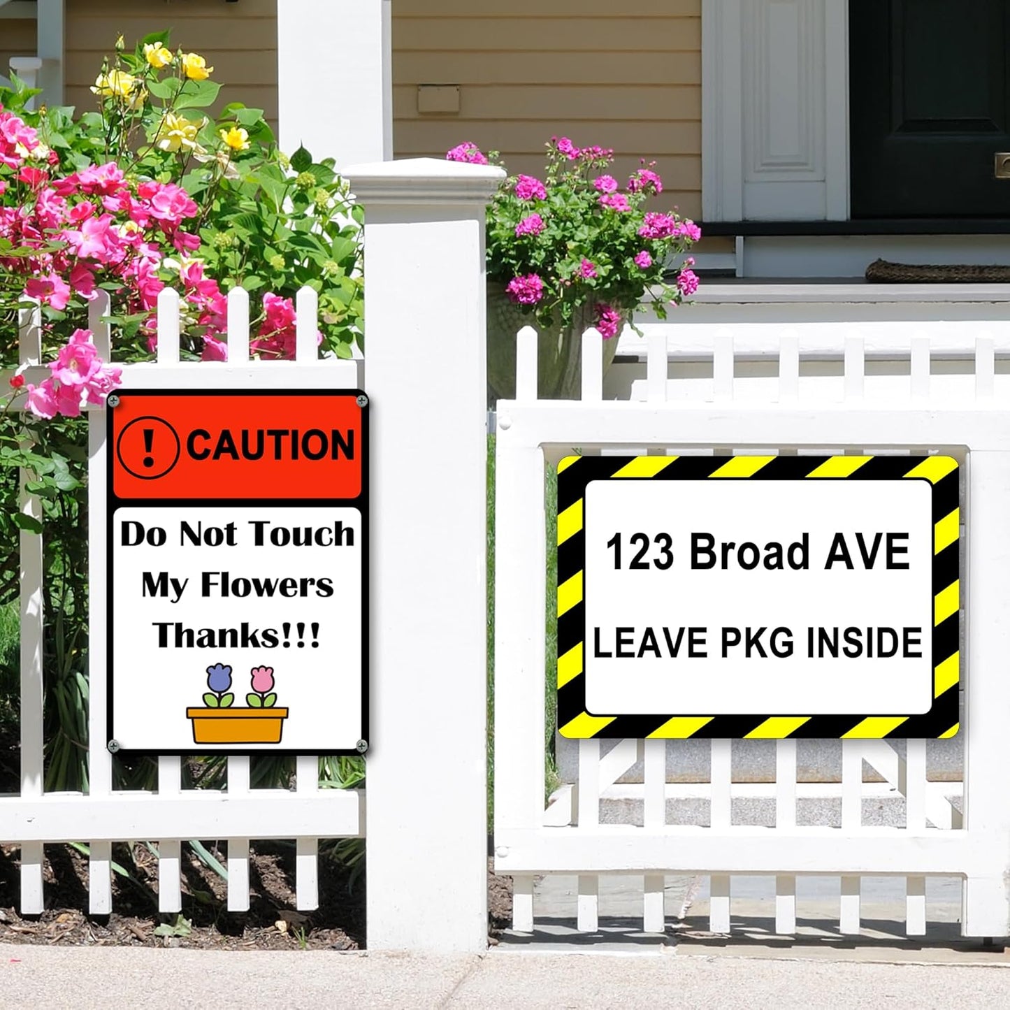 Custom Sign Outdoor Metal Vertical, Personalized Metal Sign for Parking, Gate, Delivery, Garage, Weatherproof Customized Signs for Outside, Make Your Own Signs Custom(14x10 Inches)