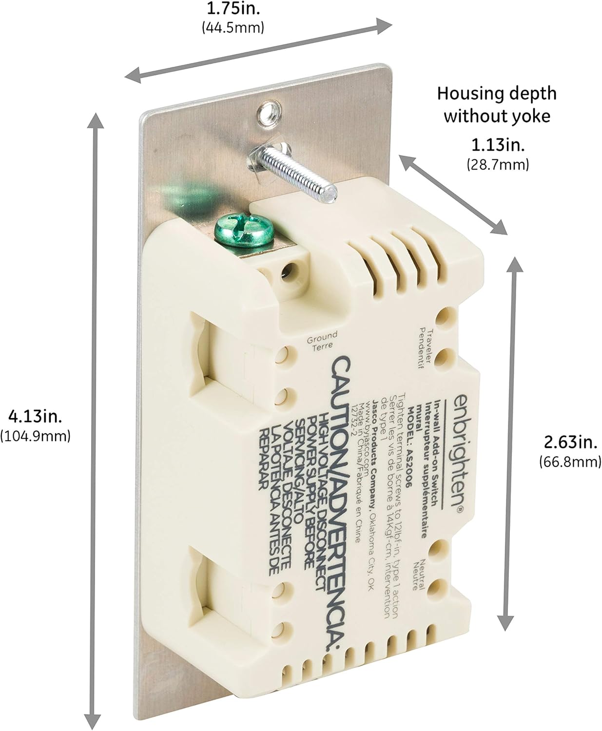 Enbrighten Almond Add-On Switch, QuickFit & SimpleWire, Z-Wave/Zigbee, Not A Stand Alone Switch, 24 Pack, 85097