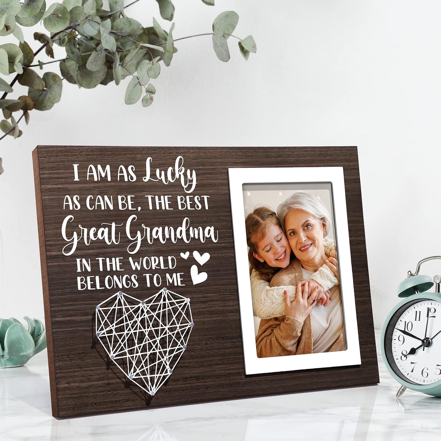 Great Grandma Christmas Gifts Picture Frame, Birthday Gifts for Great Grandma from Grandchildren, Best Great-Grandmother Gift Photo Frame Great-Grandmother Christmas Mothers Day Gift - 4x6 Photo