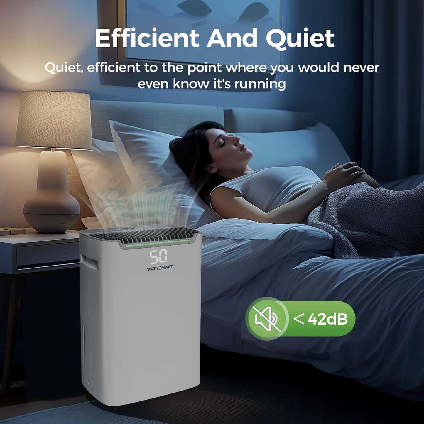 4,500 Sq Ft Home Dehumidifier with Drain Hose, 75 OZ Water Tank, 24 Hr Timer, 55 Pints High Efficiency Compressor for Basements, Bathrooms, Bedrooms and Laundry Rooms