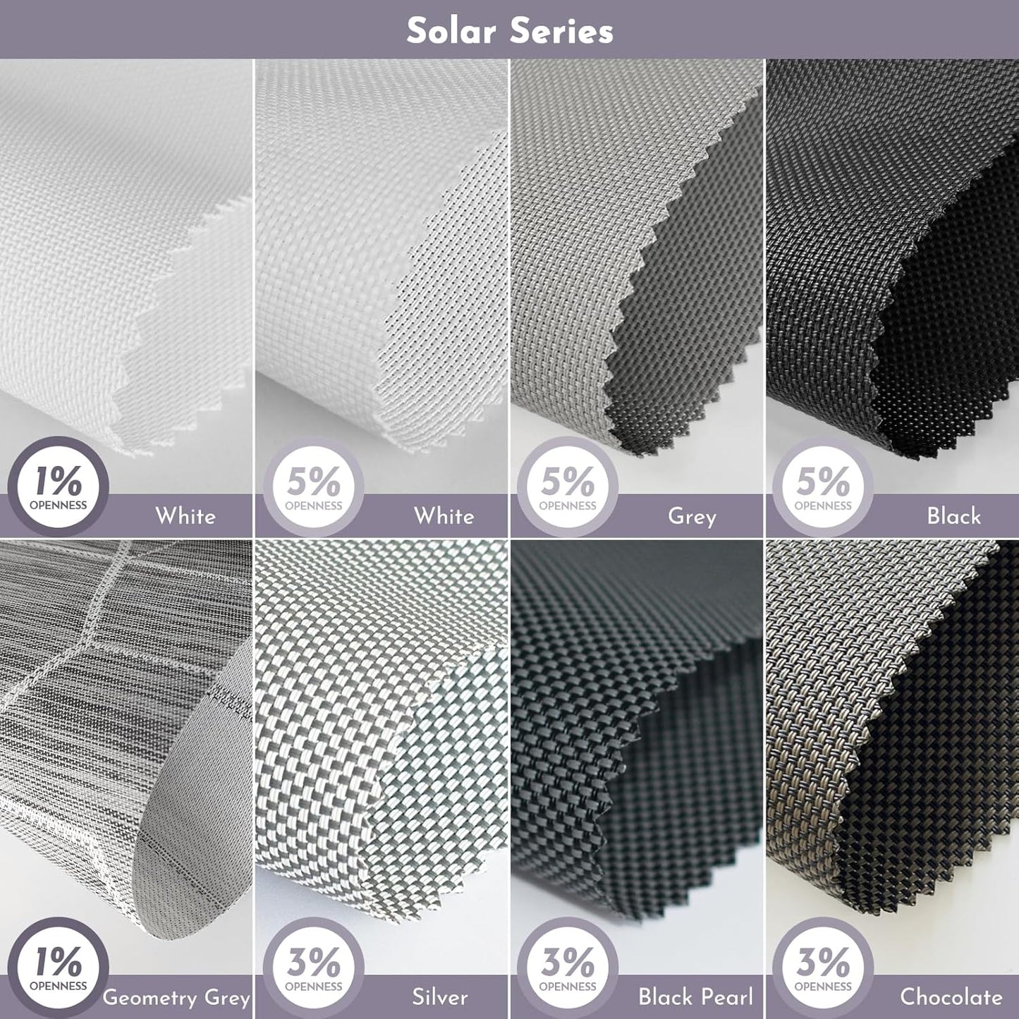 Graywind Motorized Light Filtering Shades for Windows Doors (Fabric Samples)