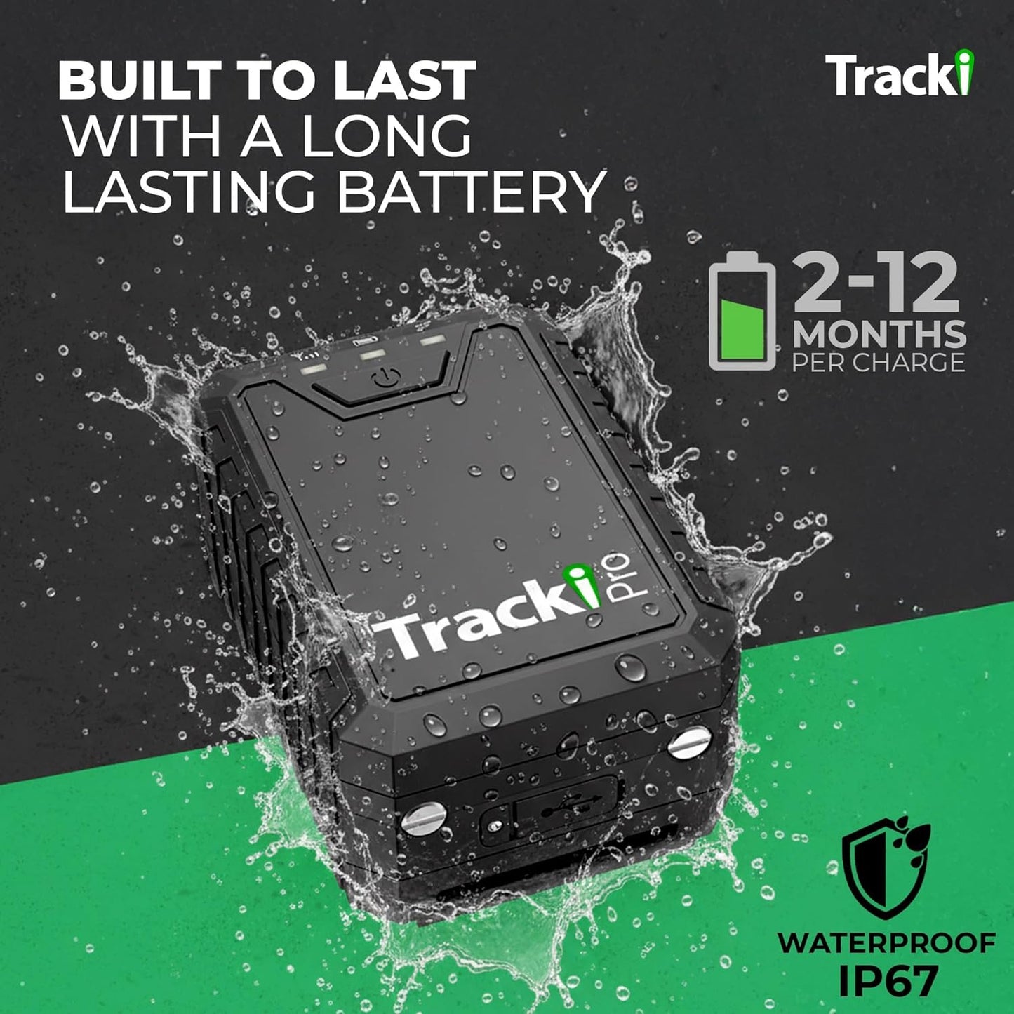 Tracki Pro GPS Tracker for Vehicles – Magnetic Waterproof 4G LTE Car Tracker, Long-Life Battery Up to 7 Months, Unlimited Distance, Smart Alerts, Hidden Tracking Device (Subscription Required)