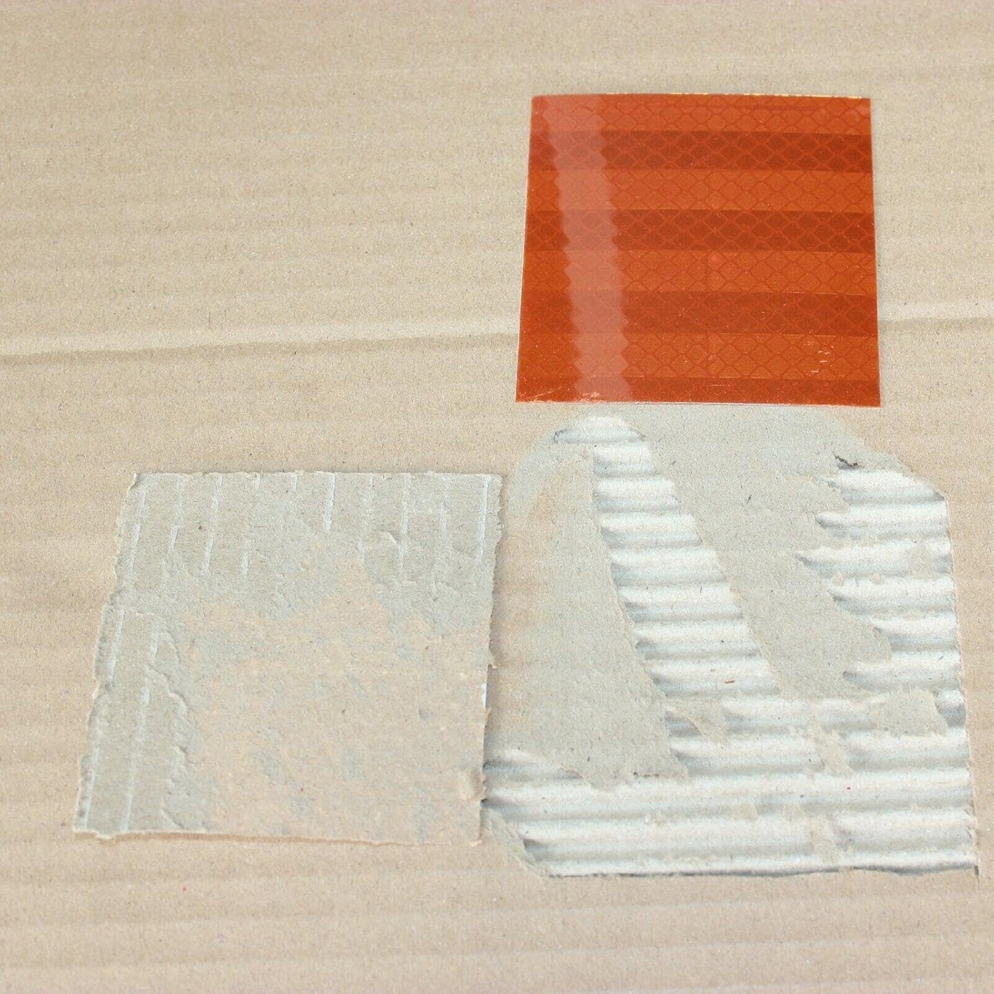 Non Fading Brown Reflective Stickers 2 inch X 2 inch, Outdoor Waterproof High Visibility Warning Safety Adhesive Reflector Tape (100 Pcs)